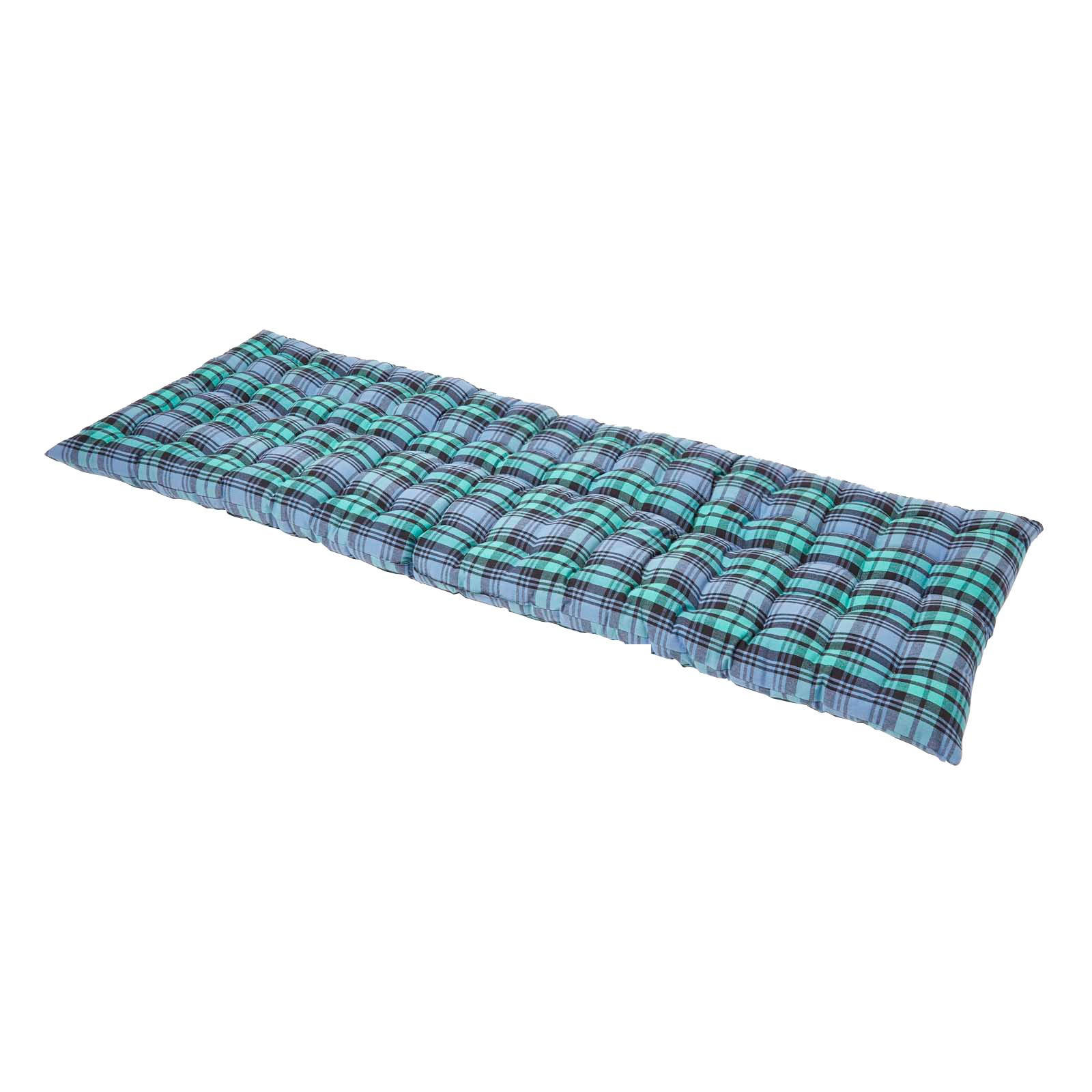 BANKAUFLAGE Blackwatch Schottenkaro 3-Sitzer - Blau, Textil (143/48/5cm) - Homescapes