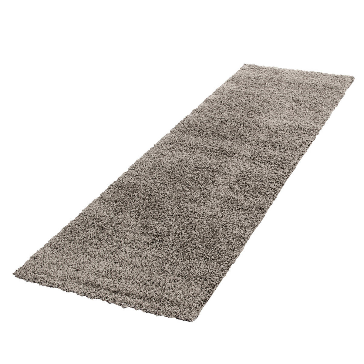 TEPPICH Hochflor Unifarben Polypropylen Wohnzimmer Shaggy Beige Läufer 80x250 - Beige, Textil (80/250cm) - KADIMA DESIGN