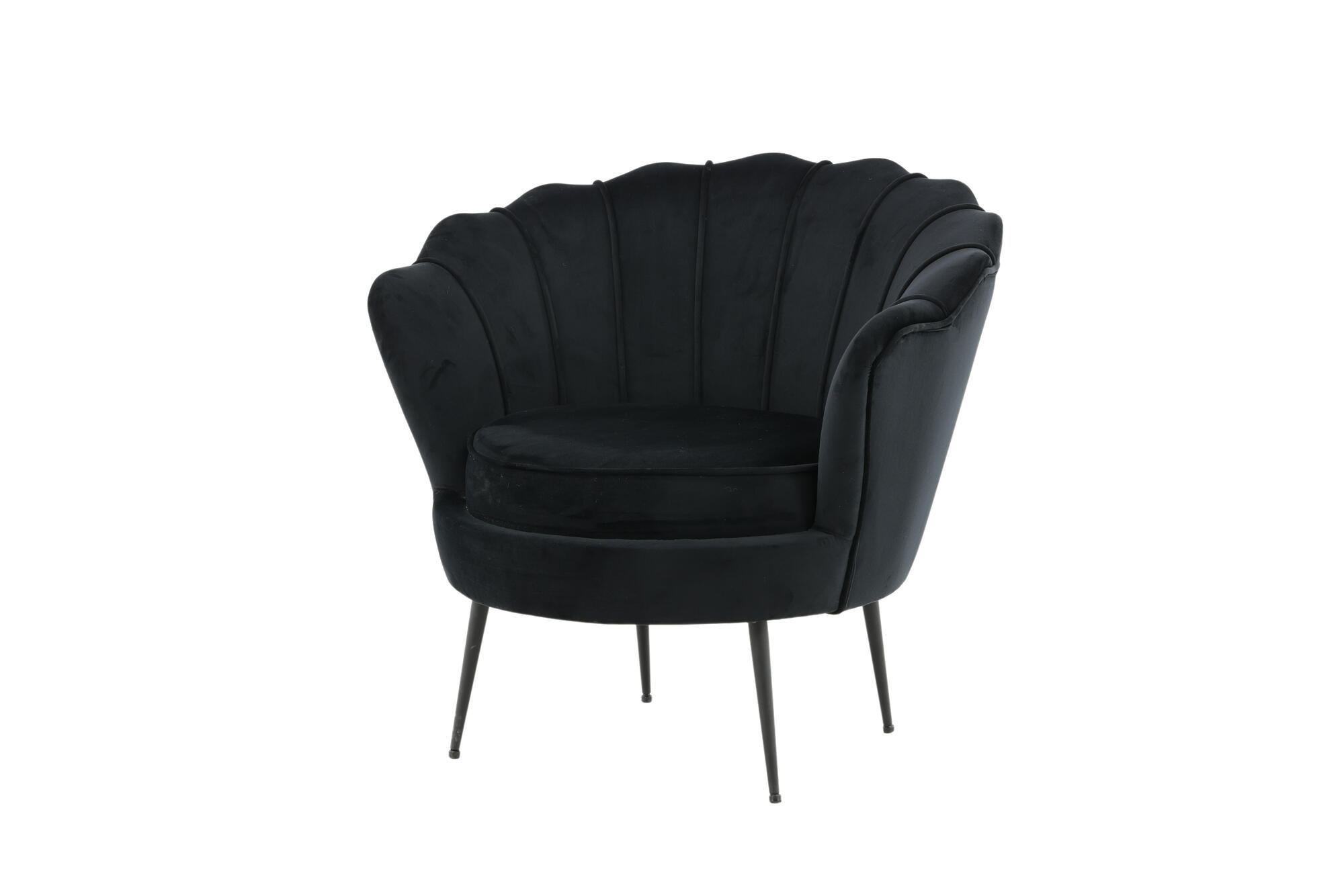 SESSEL CALAIS Schwarz 83x77x76 cm - Schwarz, Textil (83/76/77cm) - FURNLUX