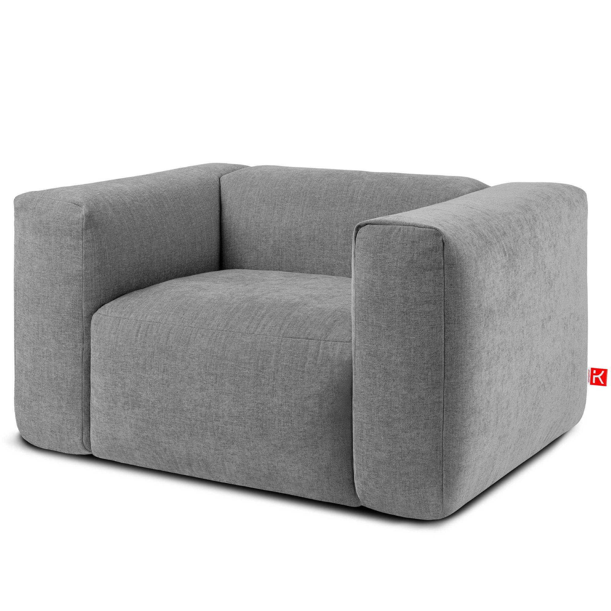 SESSEL BUFFO , Aschgrau - Greige, Textil (130/73/96cm) - KONSIMO®