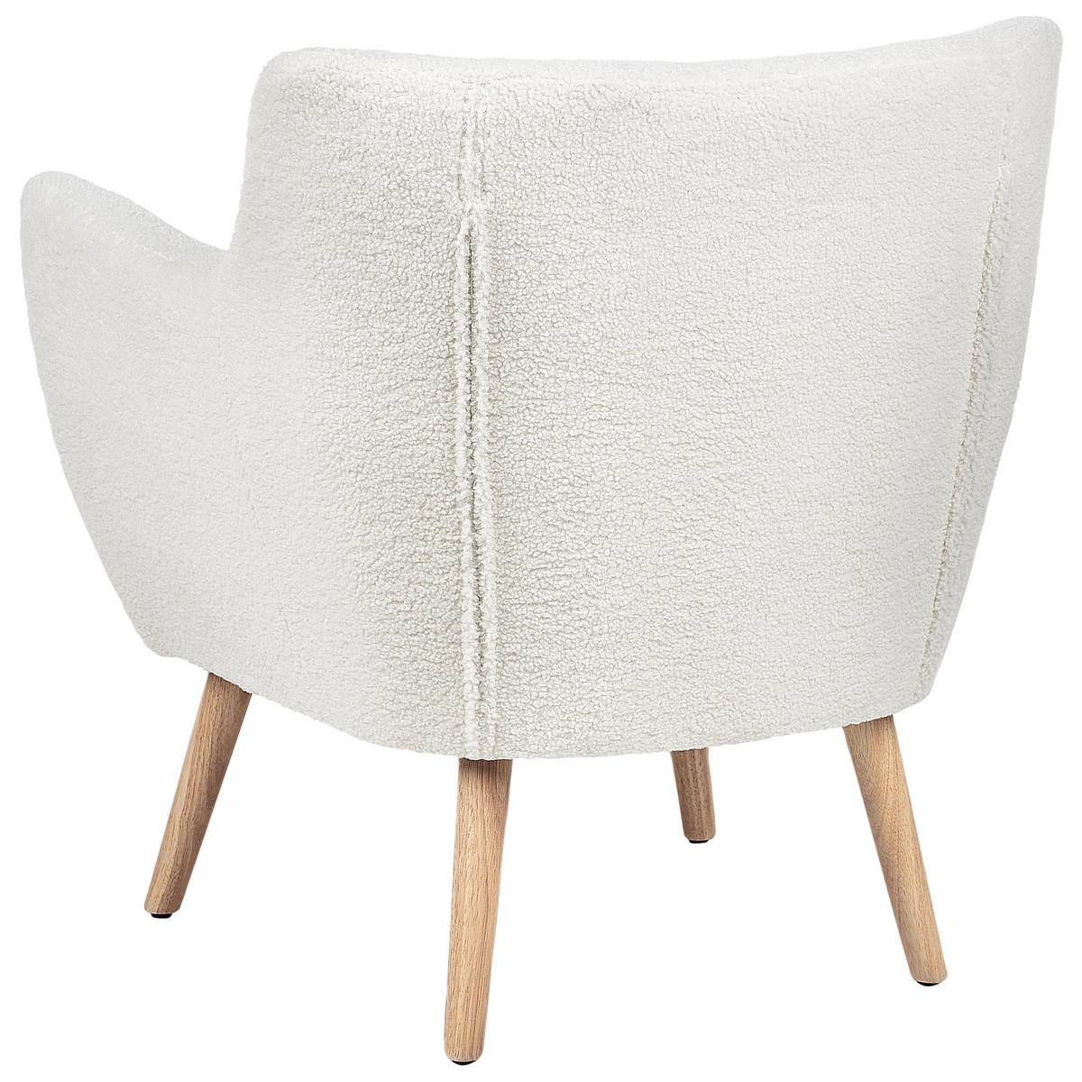 SESSEL Weiß Drammen - Weiß/Braun, Textil (71/84/54cm) - Beliani