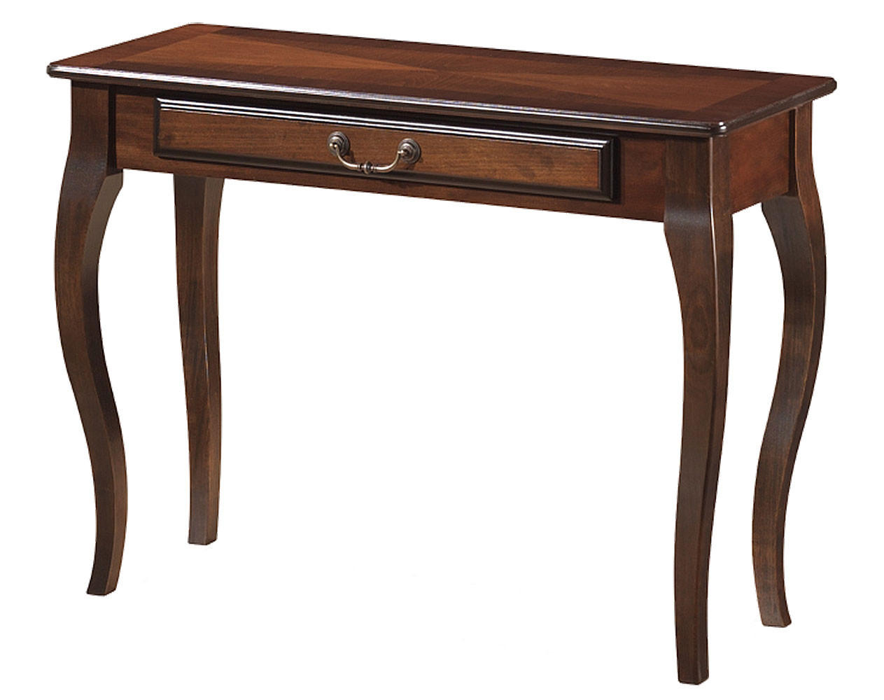 KONSOLENTISCH Padova Nussbaum dunkel 104 / 40 / 75cm - Nussbaumfarben, Holz (40/104/75cm) - Feldmann-Wohnen