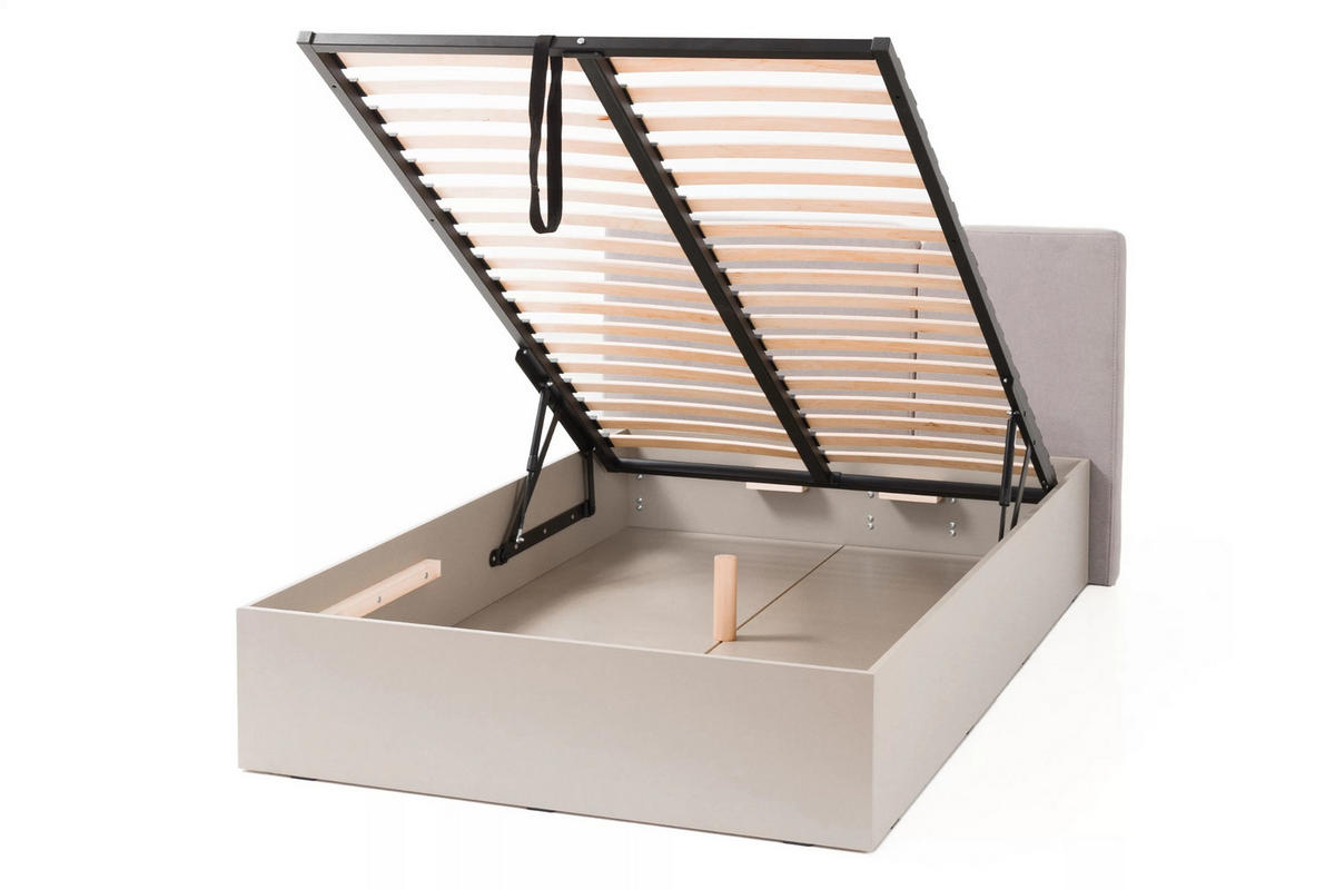 JUGENDBETT LIBU 14 120/200 in Sandbeige / Geölte Eiche - Eichefarben/Beige, Holzwerkstoff (120/200cm) - Deine Möbel 24