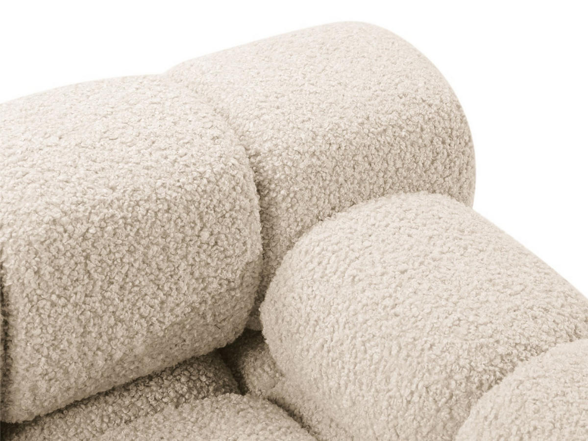 SOFA modular rechts Bellis aus Boucle leichtes beige 4 Sitzplätze - Creme, Textil (282/70/94cm) - Micadoni