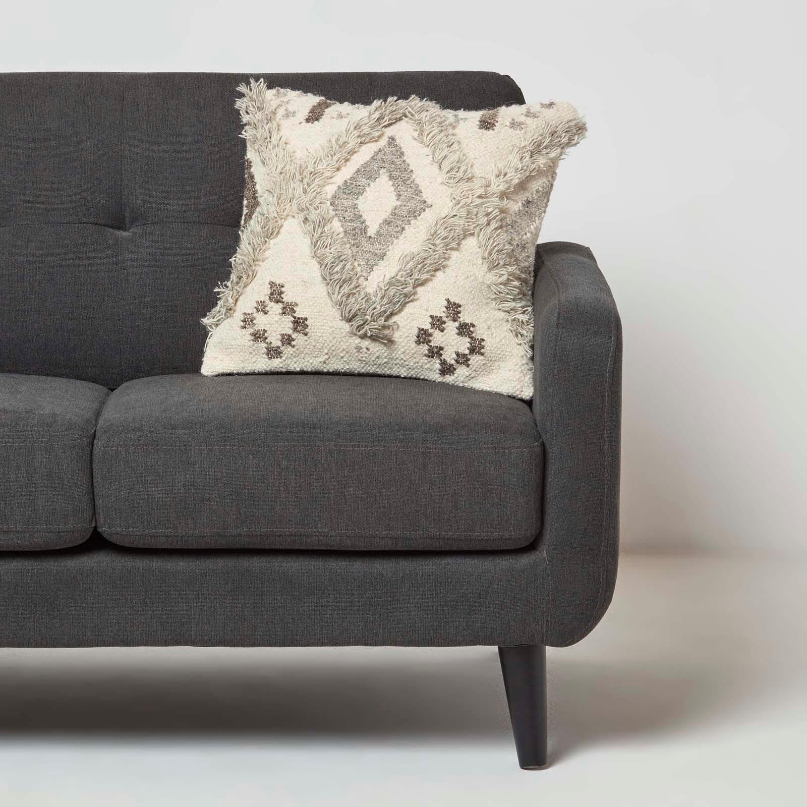 KELIM-KISSEN Alta 45/45 cm - Creme, Textil (45/45cm) - Homescapes