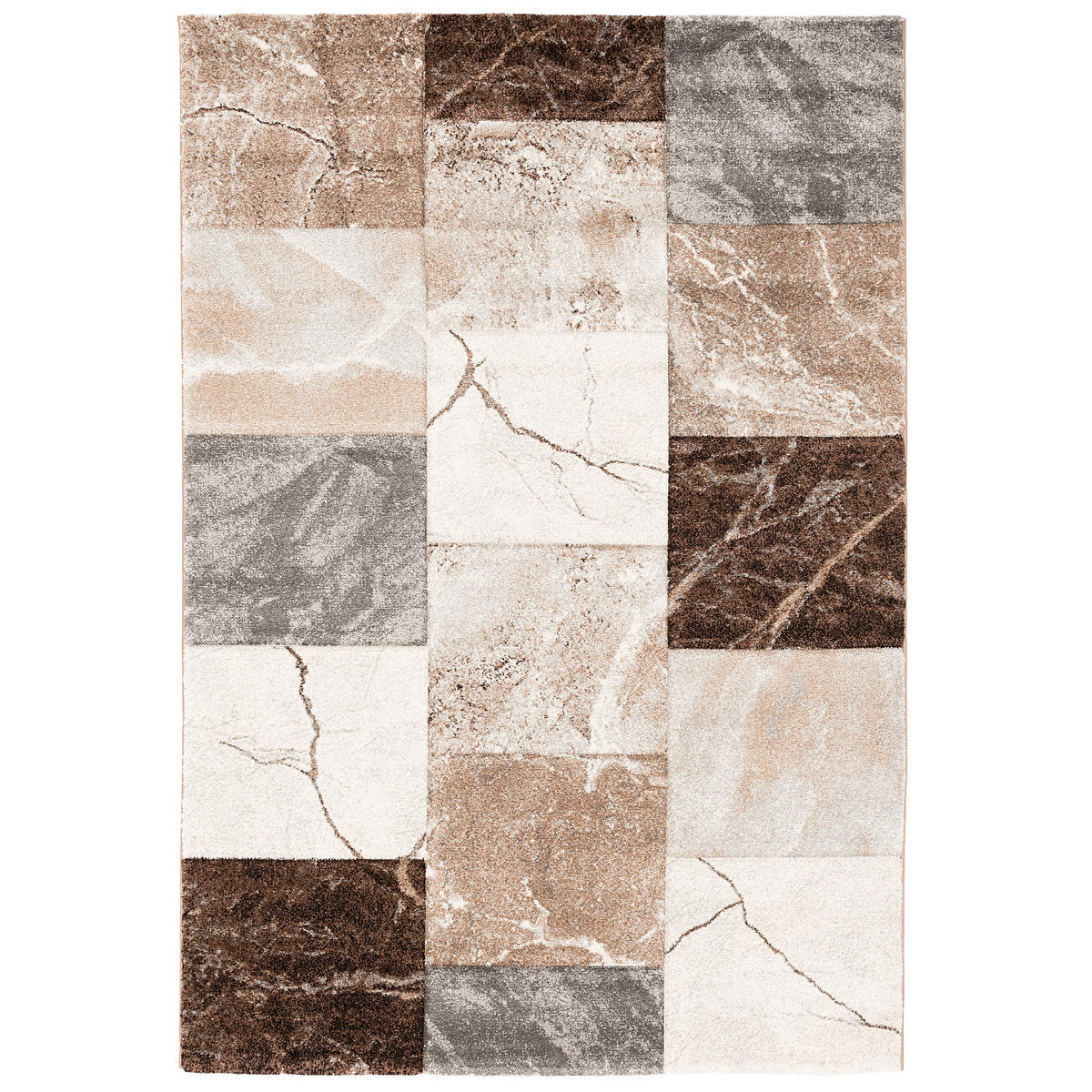 DESIGNER TEPPICH MAUI MARMOR OPTIK - Grau, Textil (120/170cm) - Pergamon