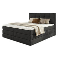 BOXSPRINGBETT Best Max - 160x200 - schwarz (Inari 100) - Schwarz, Holz/Holzwerkstoff (160/200cm) - Sofnet