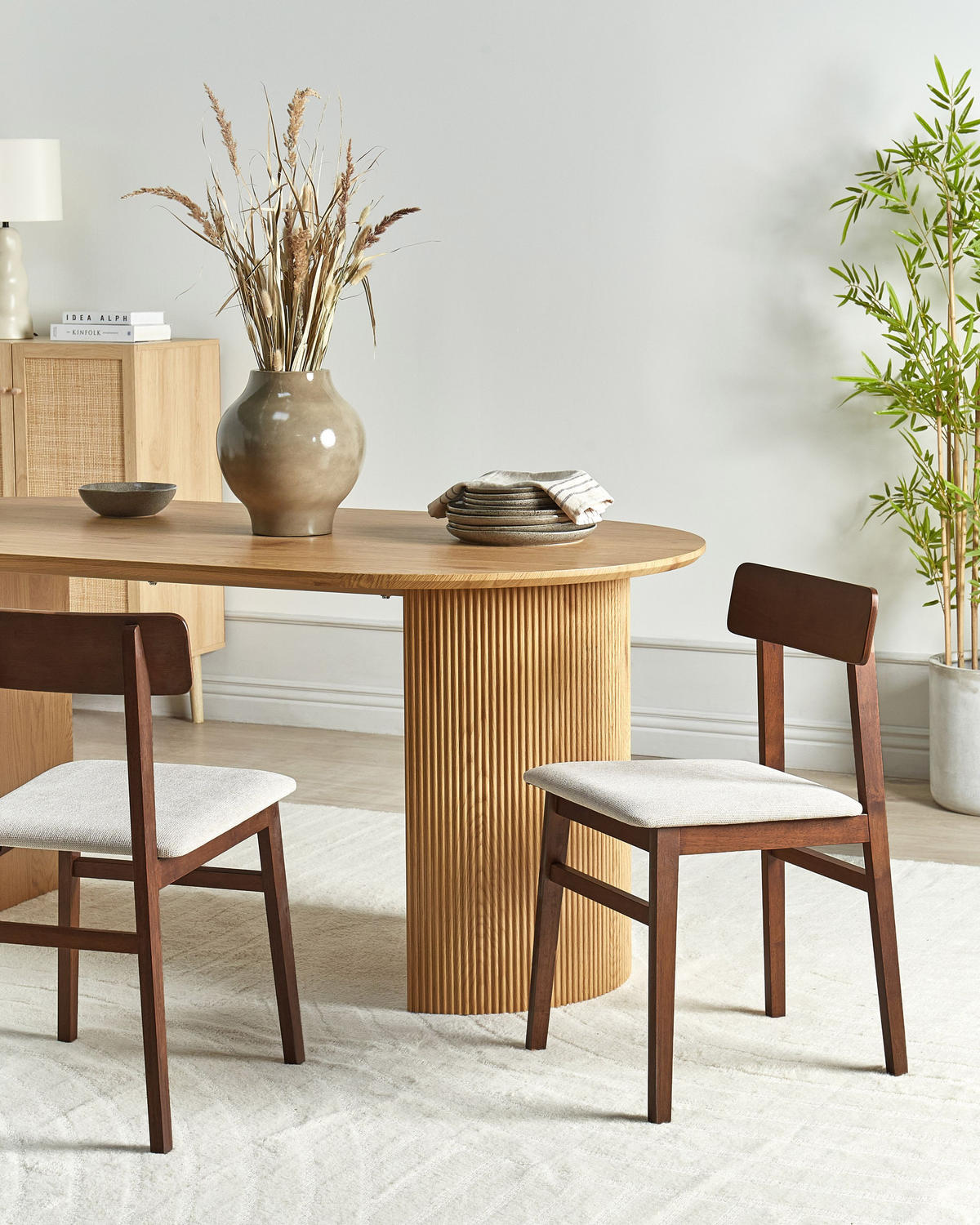 ESSZIMMERSTUHL 2er-Set Braun Stacy - Taupe/Braun, Holz (41/75/46cm) - Beliani