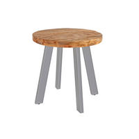 ESSTISCH ADELINA - Beige/Silberfarben, Holz/Metall (90/90/78cm) - SAM