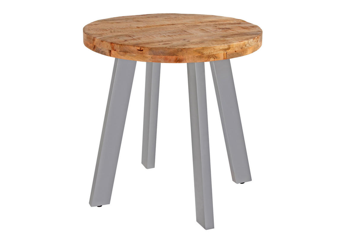 ESSTISCH ADELINA - Beige/Silberfarben, Holz/Metall (90/90/78cm) - SAM