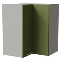 ECKHÄNGESCHRANK Brerra W12/60 Grau / RAL 6025 farngrün Matt 60 / 60 / 72cm - Grau/Grün, Holz/Holzwerkstoff (60/72/60cm) - Feldmann-Wohnen