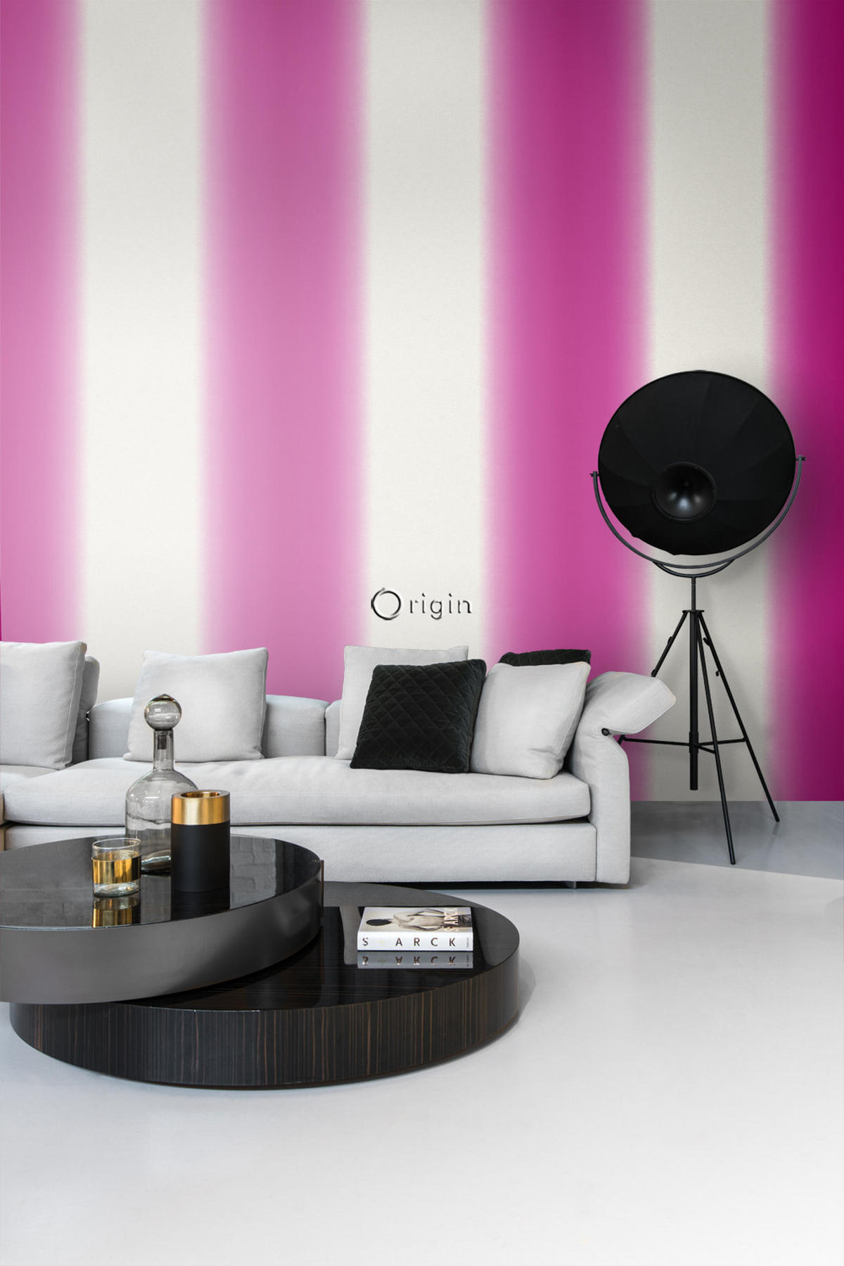 TAPETE Dip Dye-Motiv 53 cm x 10.05 m - Pink, Papier (53/1000cm) - Origin Wallcoverings