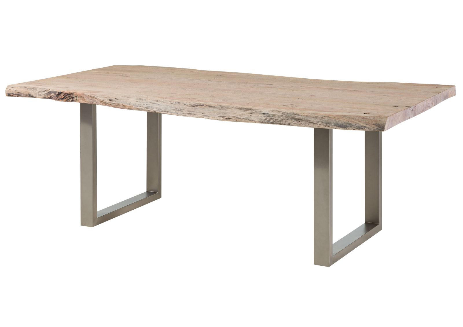 Massivmoebel24 Baumtisch Beige 110x78x190 cm