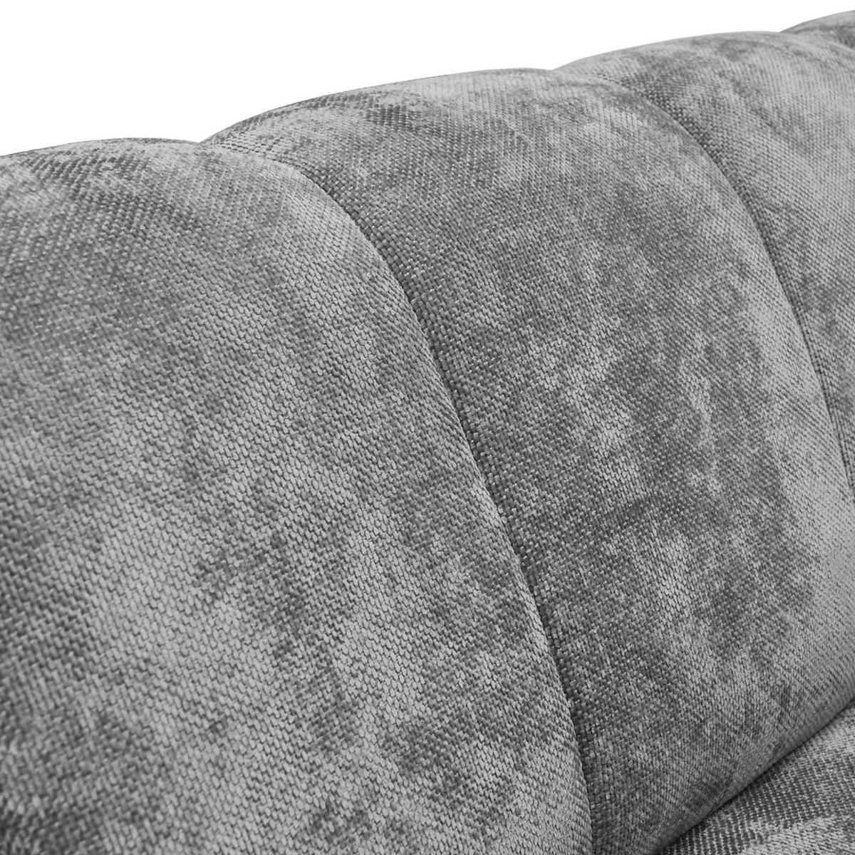 2-SITZER SOFA Volare grau - Schwarz/Grau, Textil/Metall (160/83/98cm) - Beautysofa