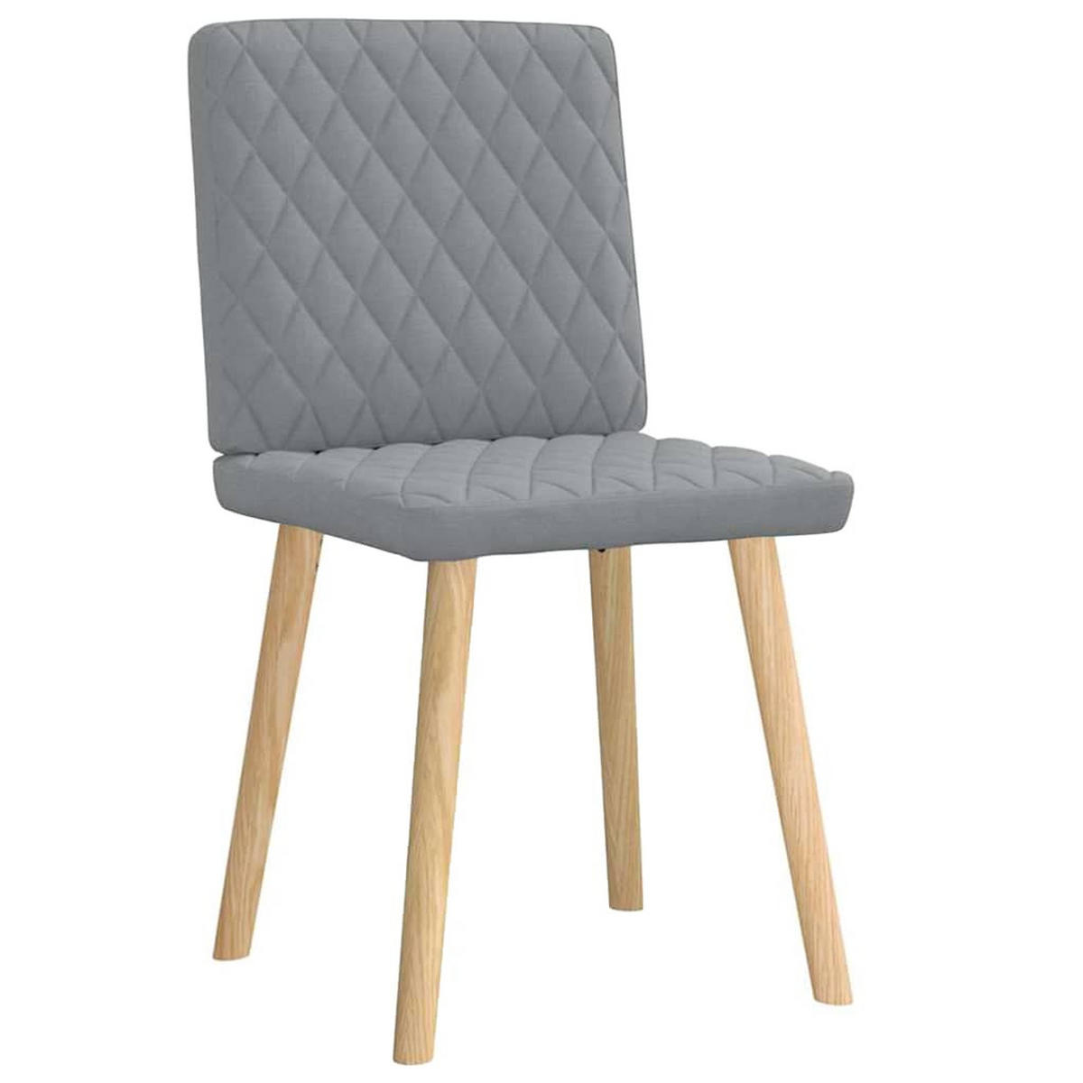 ESSZIMMERSTÜHLE 2 Stk. Hellgrau Stoff 45*54*86cm - Grau, Metall (45/86/54cm) - ZMH