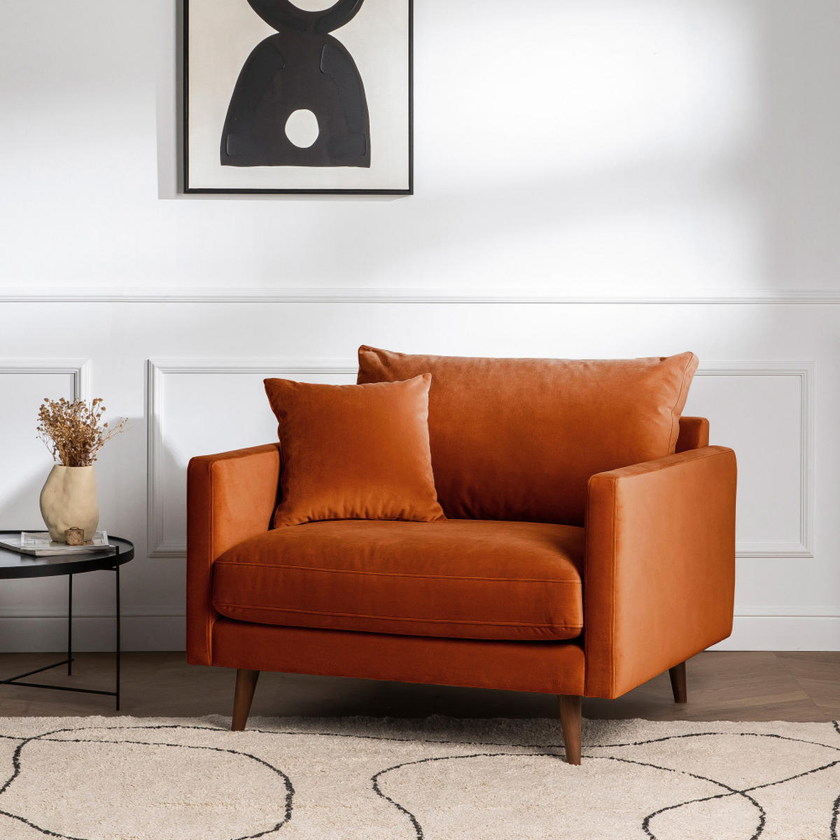 DESIGN-SESSEL - Rost - Rostfarben, Textil (108/86/95cm) - Drawer