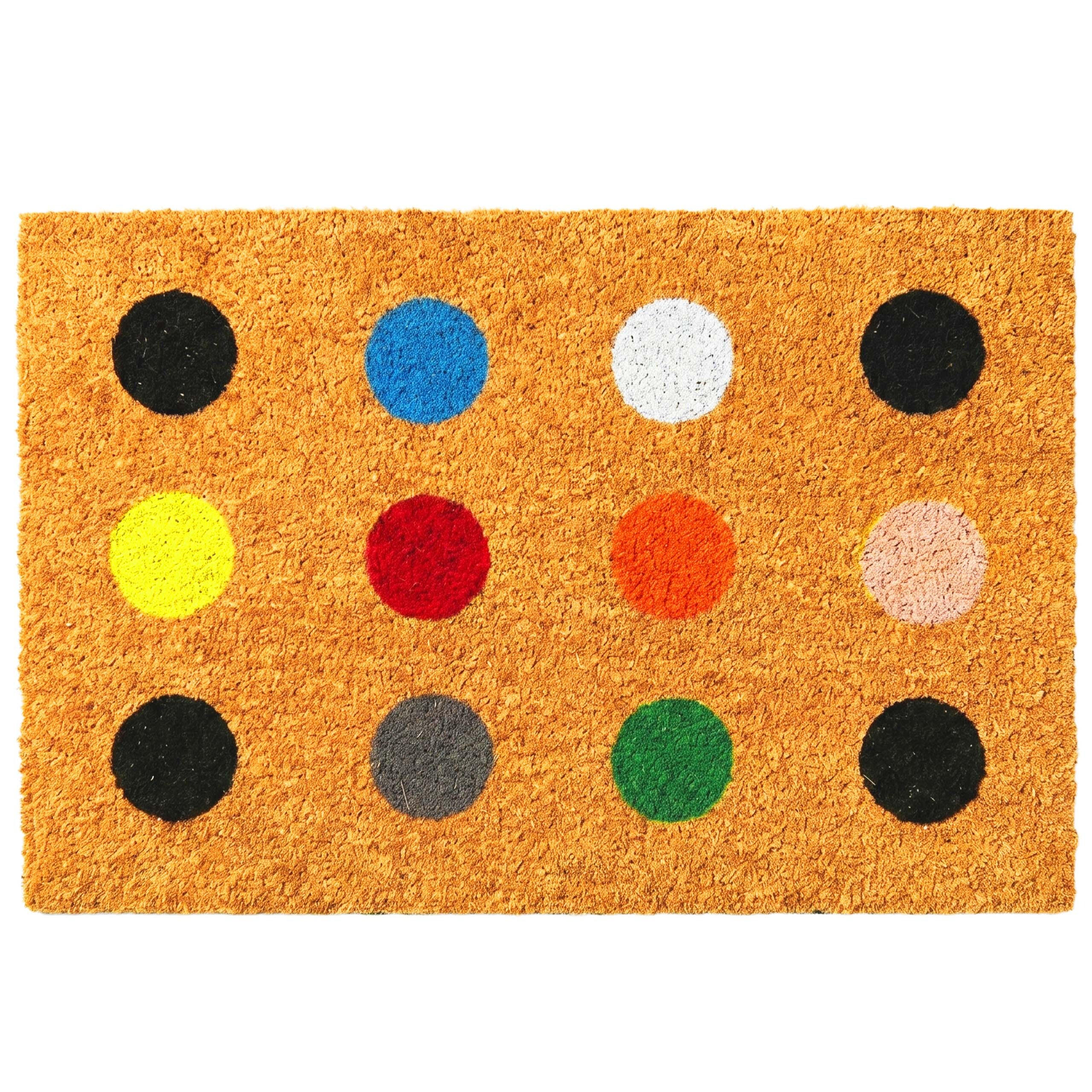 ROHOŽKA Přírodní kokosová s motivem protiskluzová 60x40 cm - různobarevná, textil/plast (60/40cm) - Relaxdays