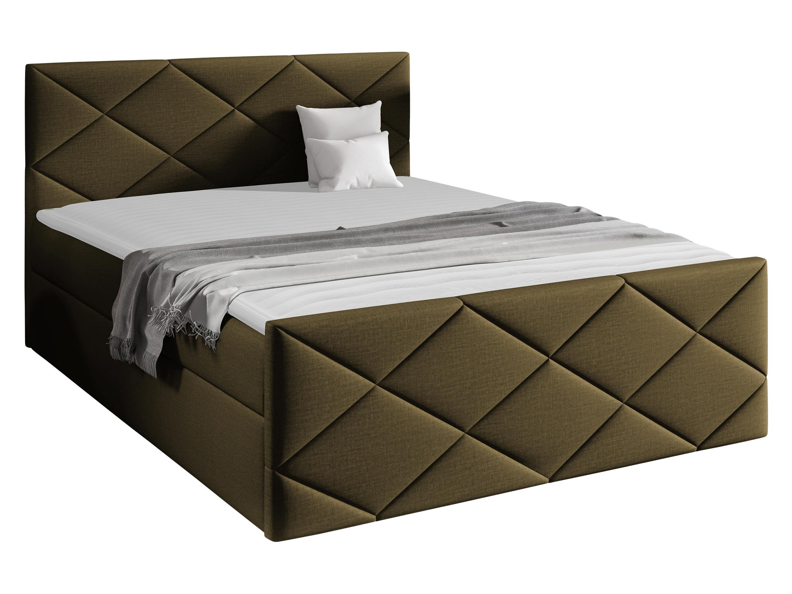 Mirjan24 Boxbett Dunkelgrün 180x200 cm