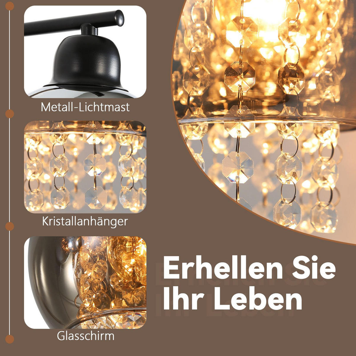 WANDLEUCHTE Mascolo - Schwarz, Metall (23/15/15cm) - Nettlife