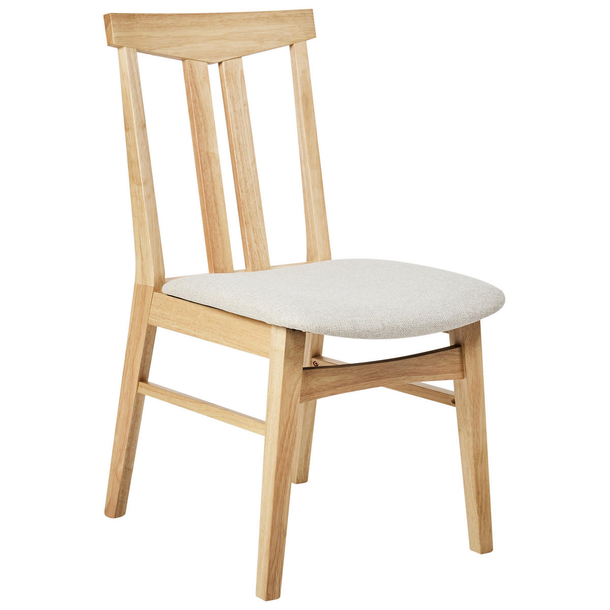 ESSZIMMERSTUHL 2er-Set Hellbeige Avalon - Beige/Braun, Holz (47/86/58cm) - Beliani