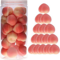 KÜNSTLICHE Früchte 27-teiliges Set Pfirsiche - Rot, Kunststoff (9.9cm)