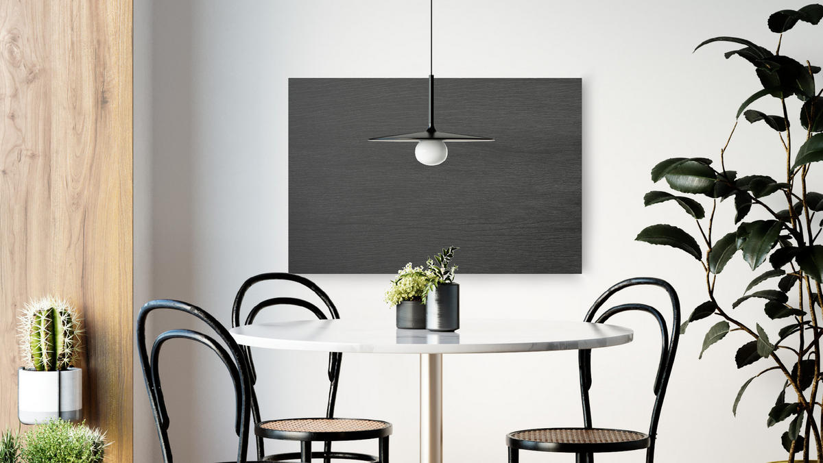 MAGNETTAFEL GRAUES HOLZ 60x40cm MetalBoards - Schwarz, Metall (60/40/1.8cm) - ALLboards