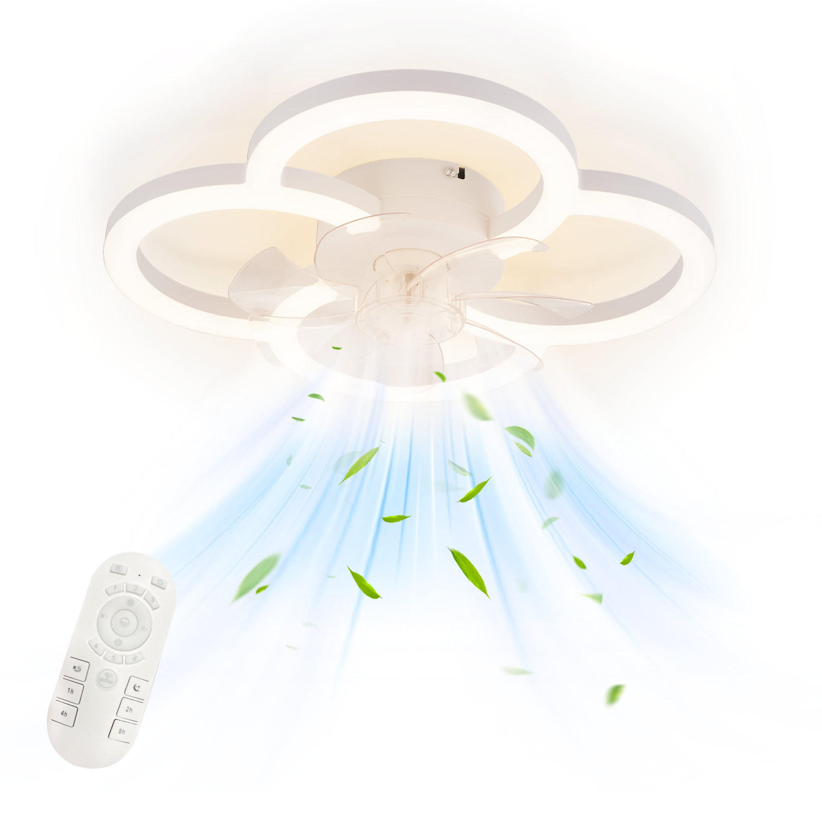 LED-DECKENLEUCHTE Ulvarn 50/50/14 cm - Weiß, Metall (50/50/14cm) - ZMH