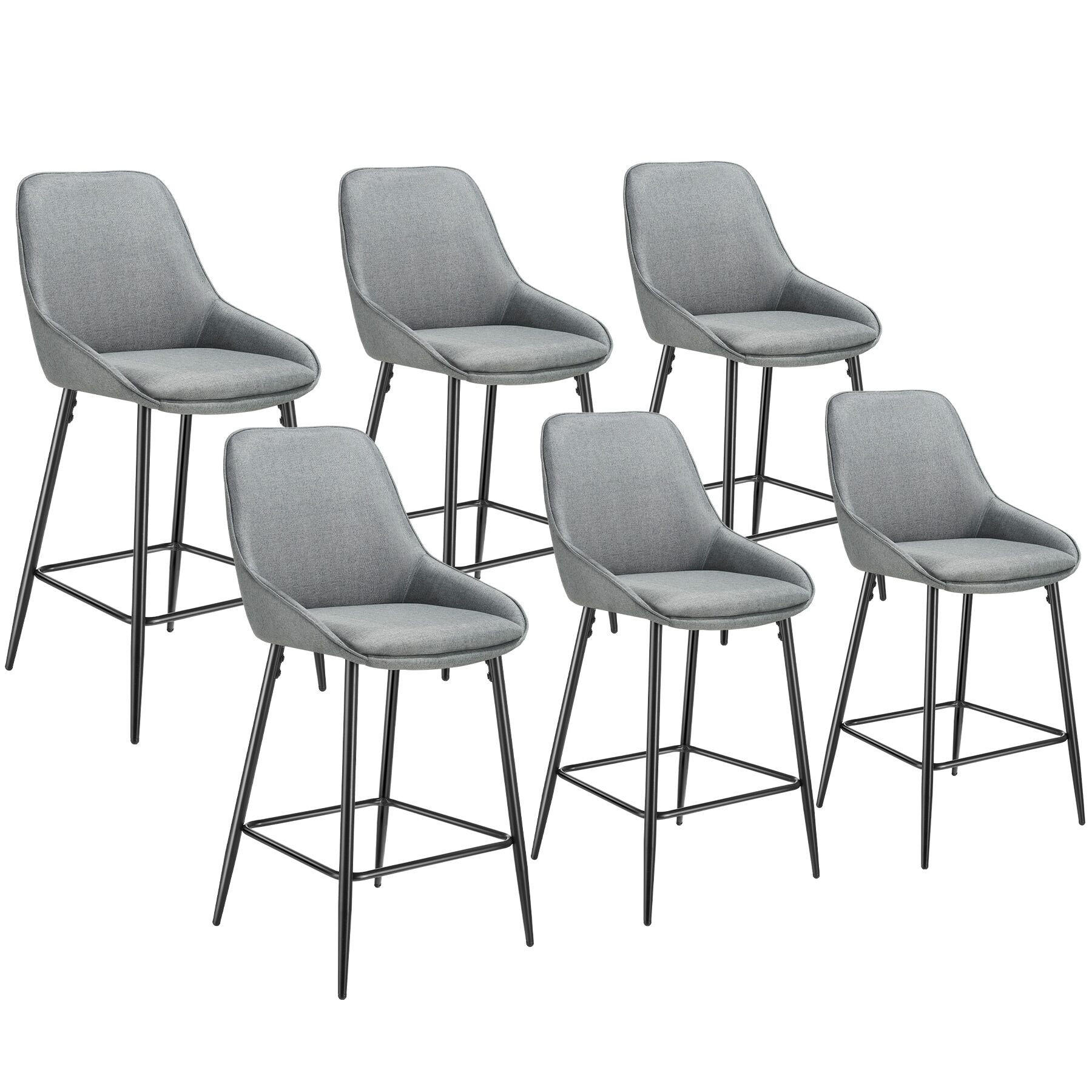 THEKENSTUHL Siera,49 x 54 x 100 cm, Belastbarkeit 120 kg,Webstoff grau/schwarz - Schwarz/Grau, Kunststoff (49/100/54cm) - tectake