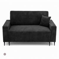 3-SITZER-SOFA EDEL mit Schlaffunktion und Bettkasten, Cordstoff Schwarz - Schwarz, Holz/Textil (165/94/100cm) - NACANAPA