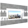 WOHNZIMMERWAND Schrankwand mit LED Glamour Holz - Grau, Holz (300/180/36cm) - B BELINI GROUP