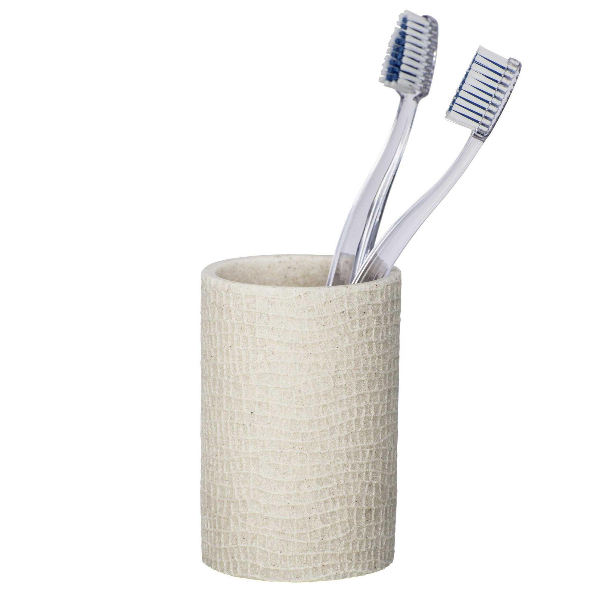 Wenko Pinselschale Beige 7x10.5x7 cm