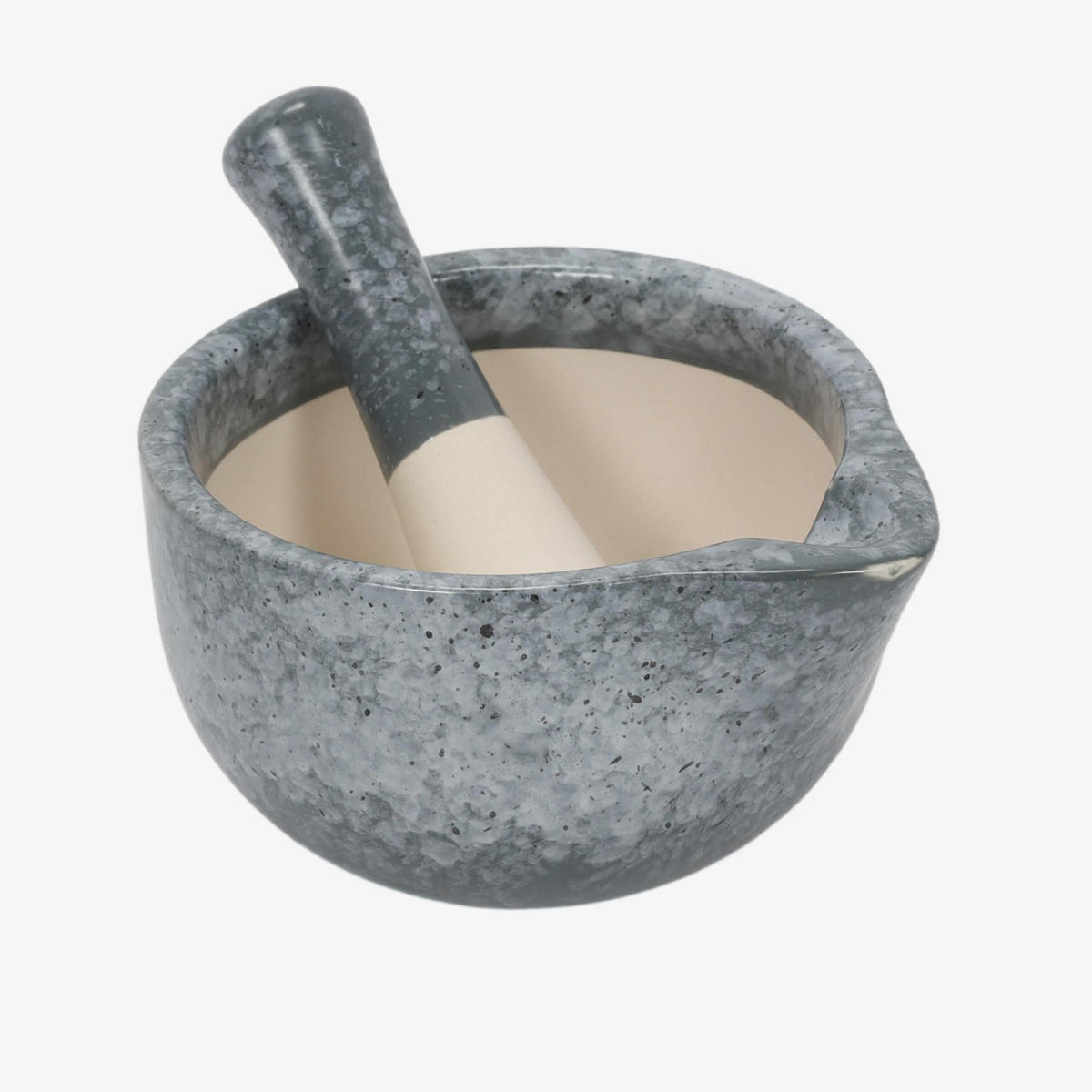 KÜCHENMÖRSER mit Stößel 11,4/11,4/10 cm - Anthrazit, Keramik (11.4/10/11.4cm) - Excellent Houseware