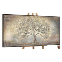 GEMÄLDE Goldbaum Schattenfugenrahmen Grau 120x60 cm - Grau, Holz (120/60cm) - YS-art gallery