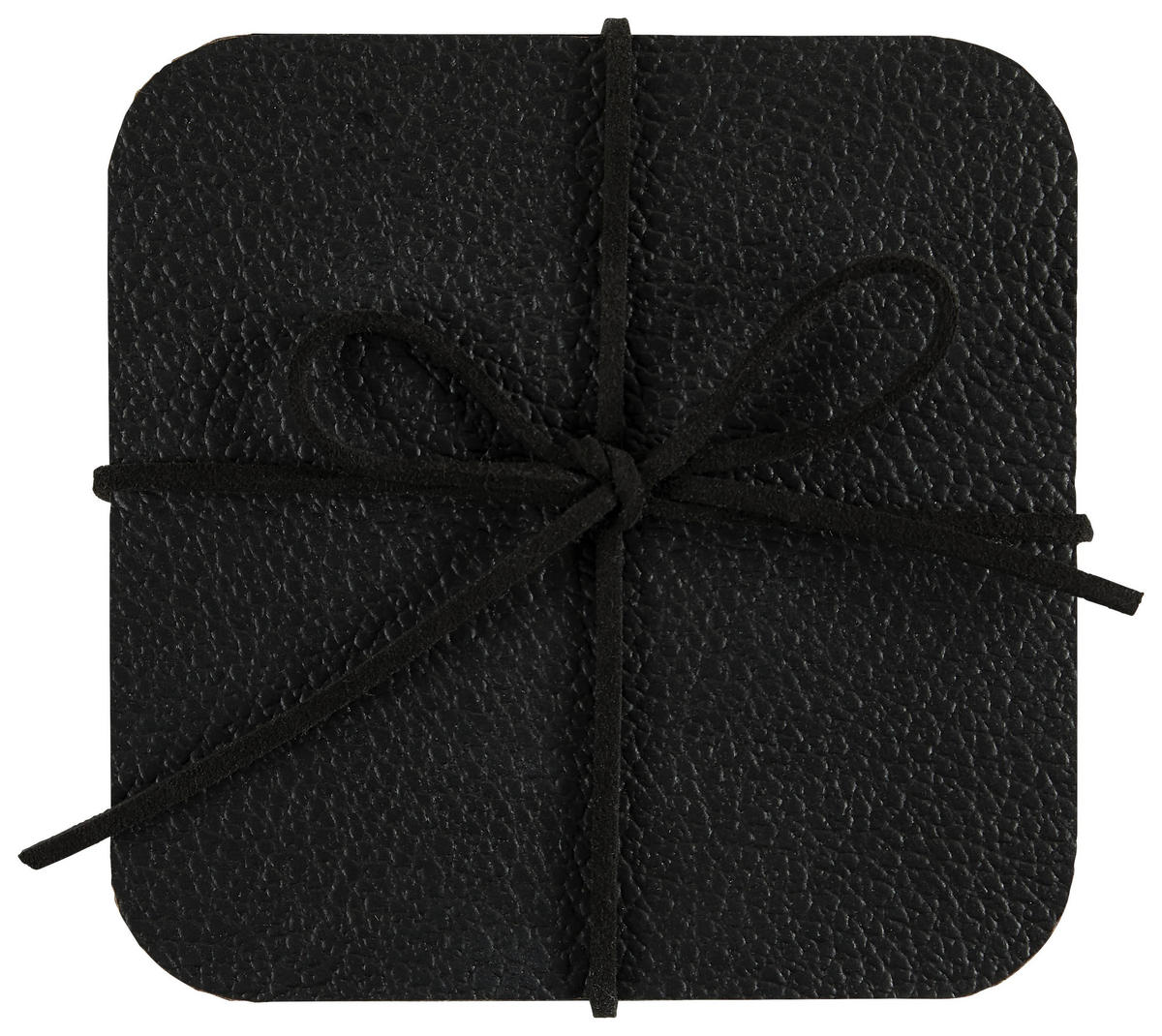UNTERSETZERSET Diego wendbar Cognac/Schwarz - Cognac, Kunststoff (10/10cm) - Modern Living