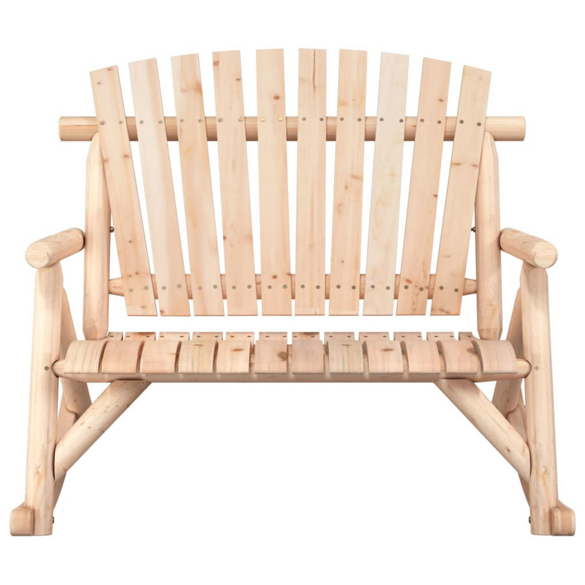 GARTEN-SCHAUKELBANK 2-Sitzer 123/96/102 Cm Massivholz Fichte - Braun, Holz (96/102/123cm) - vidaXL