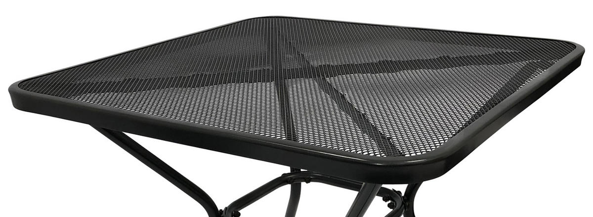 BISTROTISCH Glasgow - 70x70cm - aus Streckmetall pulverbeschichtet dunkelgrau - Grau, Metall (70/70/72cm) - TPFGarden