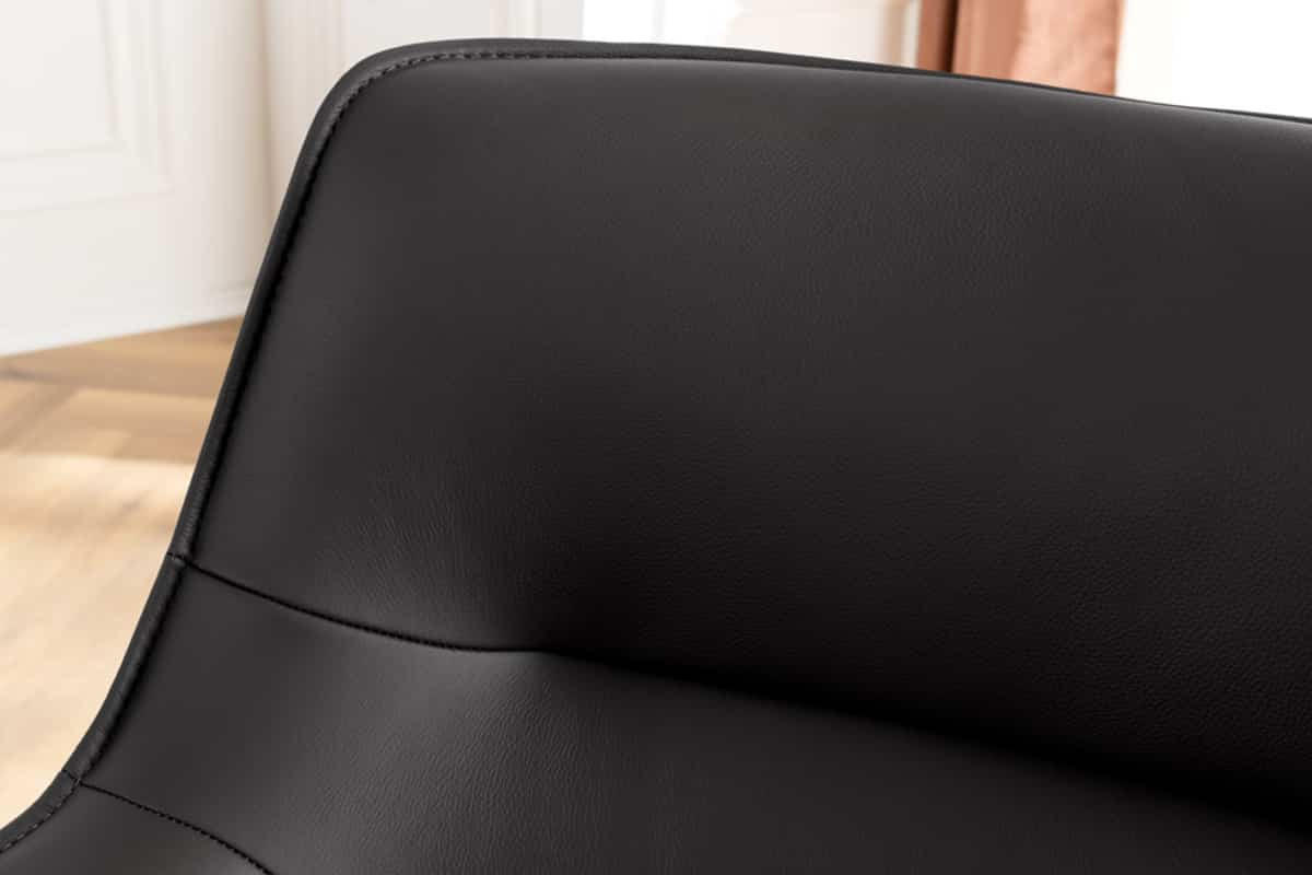 STUHL LE GRAND Strukturstoff Schwarz 90 cm - Schwarz, Leder/Textil (68/87/68cm) - riess-ambiente
