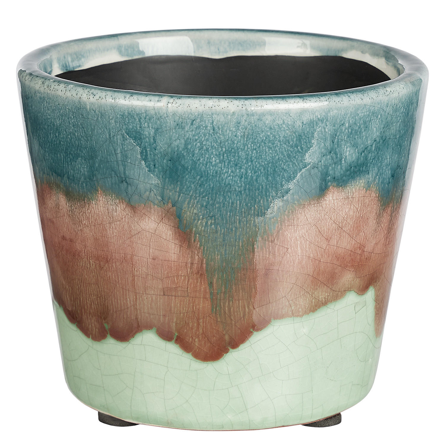 BLUMENTOPF (6er Set) Evergreen - Grau, Keramik (12cm) - Butlers