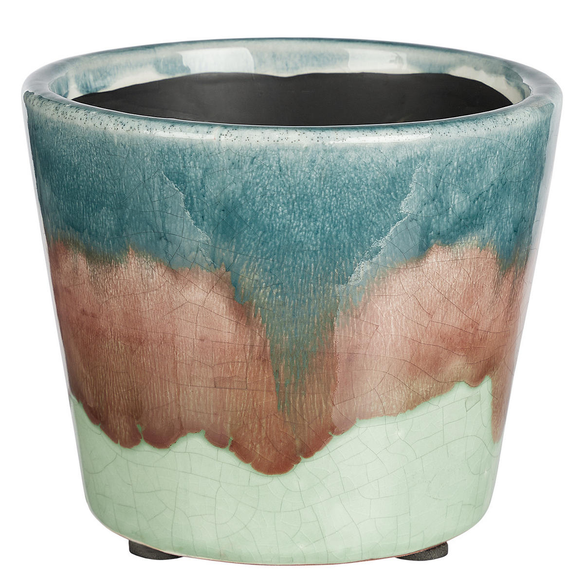 BLUMENTOPF (6er Set) Evergreen - Grau, Keramik (12cm) - Butlers