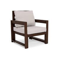 GARTENSESSEL Malta Hellbraun, mit dunkelbraunen Beinen - Grau, Holzwerkstoff (69/82/68cm) - Bettso