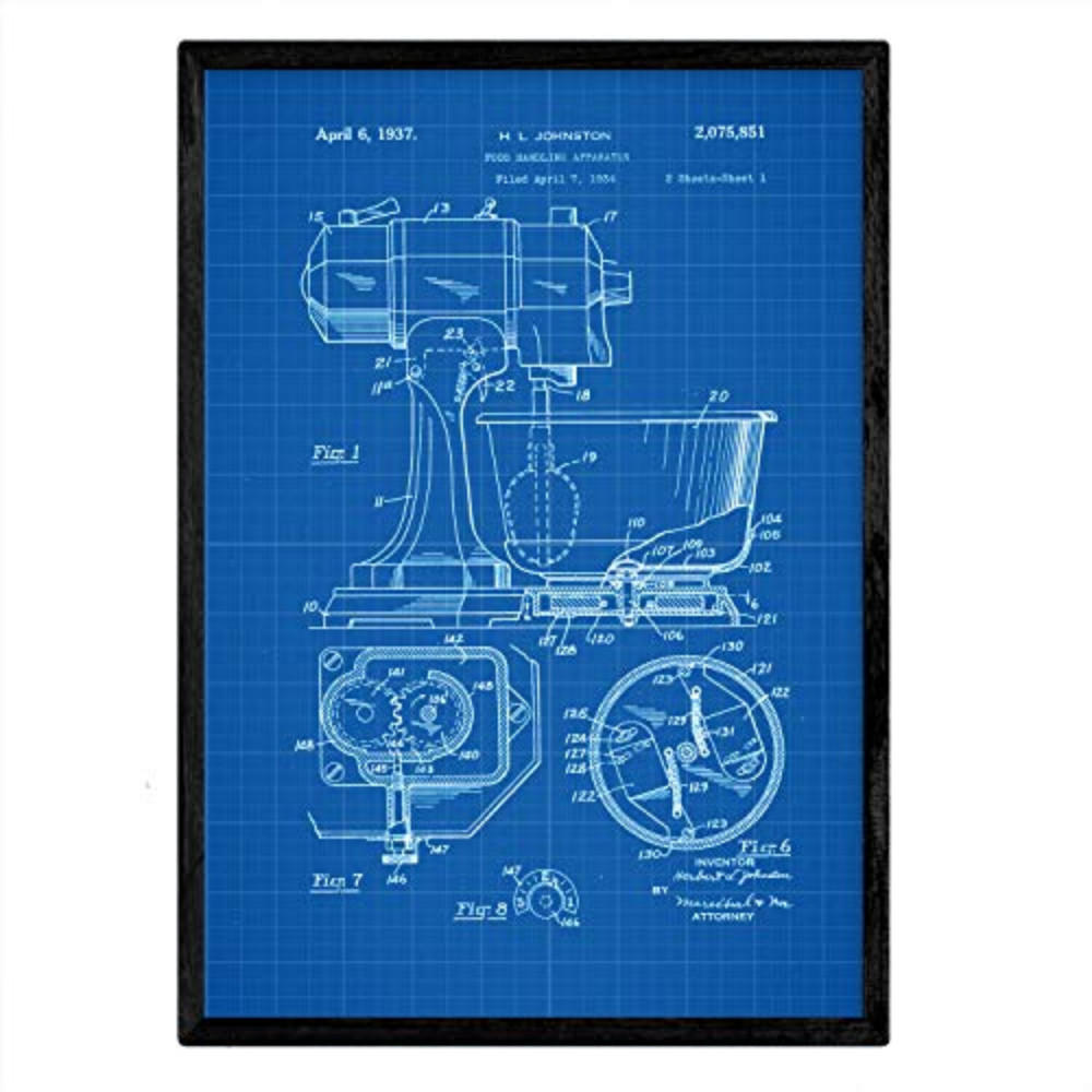 POSTER Patente Industrielle Mixer A3 Rahmenlos - Klar, Papier (29.7/5/42cm) - Nacnic