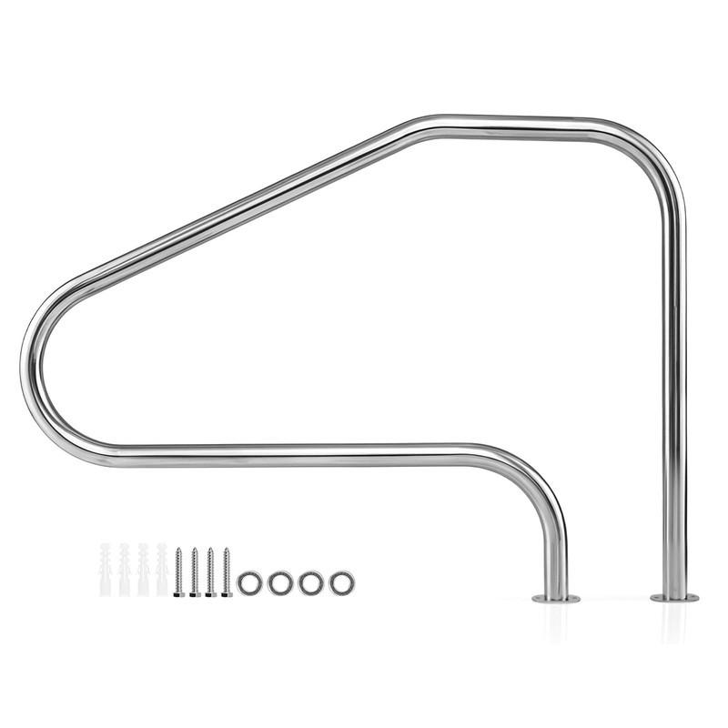 Costway Poolhandlauf Silber 130x94x4.8 cm
