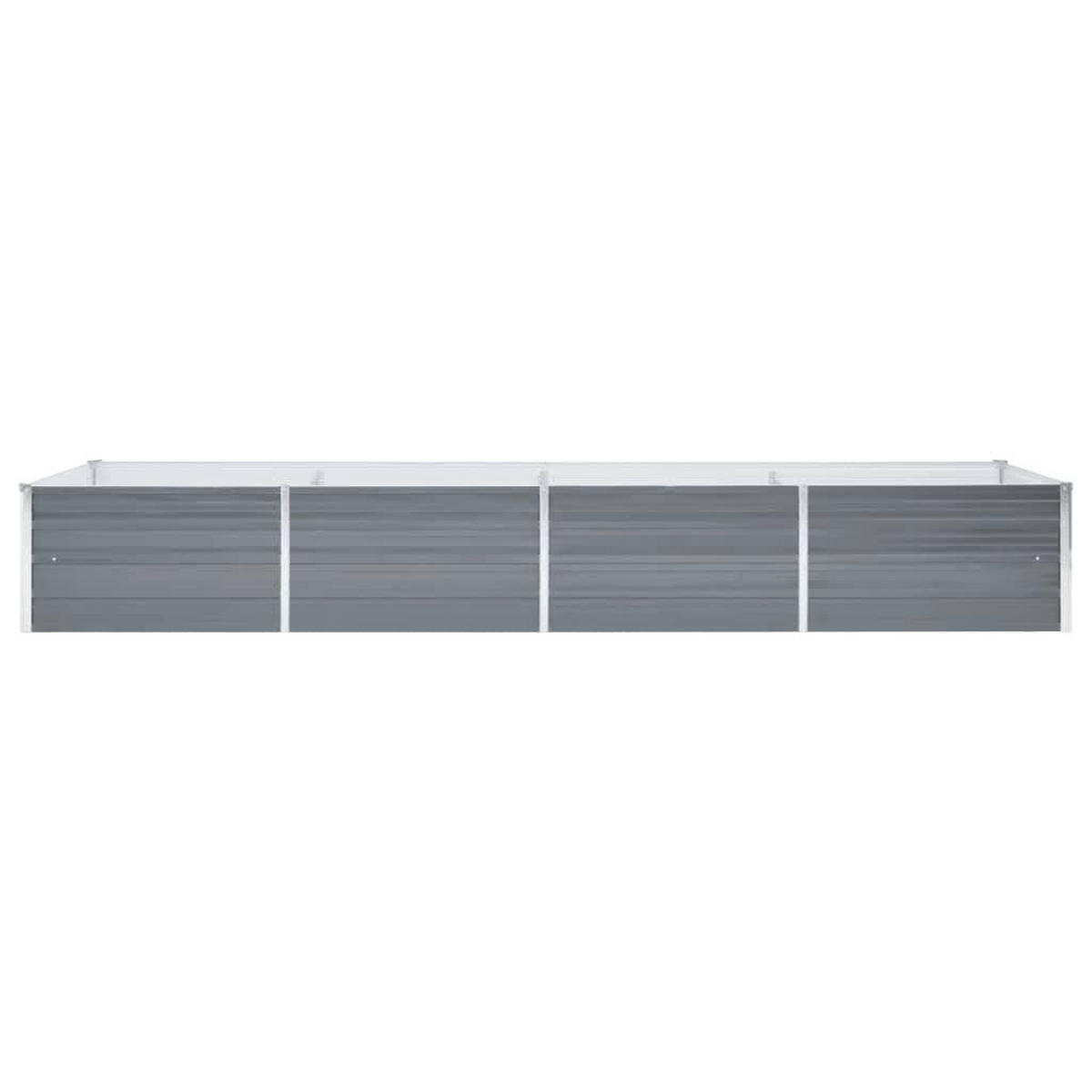 HOCHBEET 320/80/45 cm, aus Verzinkter Stahl, Grau - Grau, Metall (80/45/320cm) - vidaXL