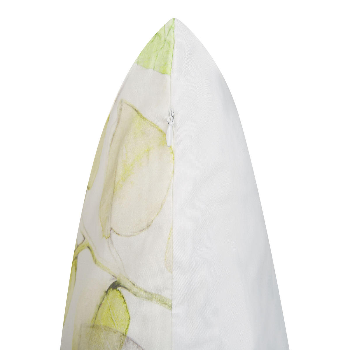 DEKOKISSEN 2er-Set Weiß 45/45 cm Peperomia - Weiß, Naturmaterialien/Textil (45/45cm) - Beliani