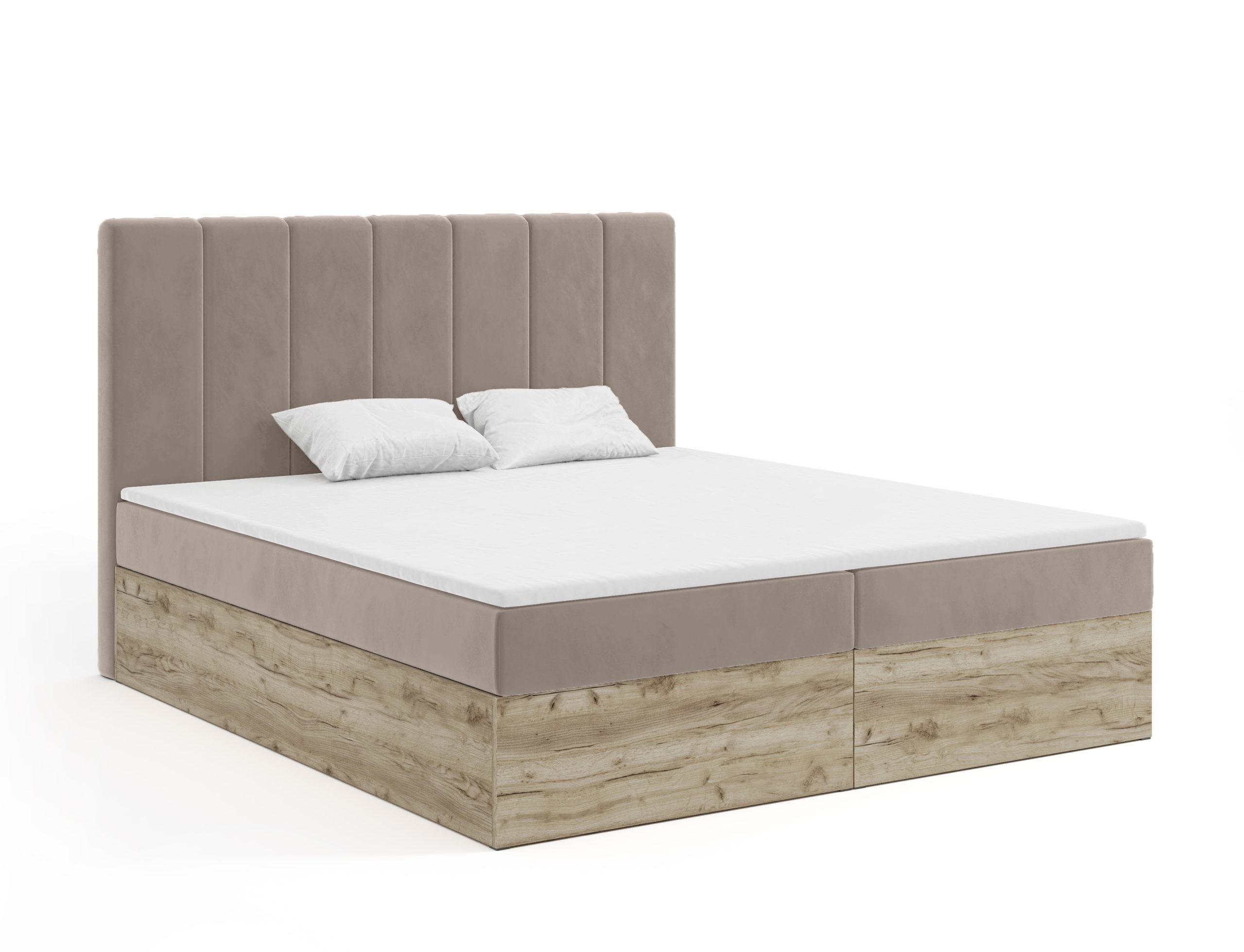 BOXBETT Doppelbett Jessen 140x200 cm Braun - Braun, Textil (140/200cm) - Fedve