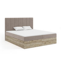 BOXBETT Doppelbett Jessen 140x200 cm Braun - Braun, Textil (140/200cm) - Fedve