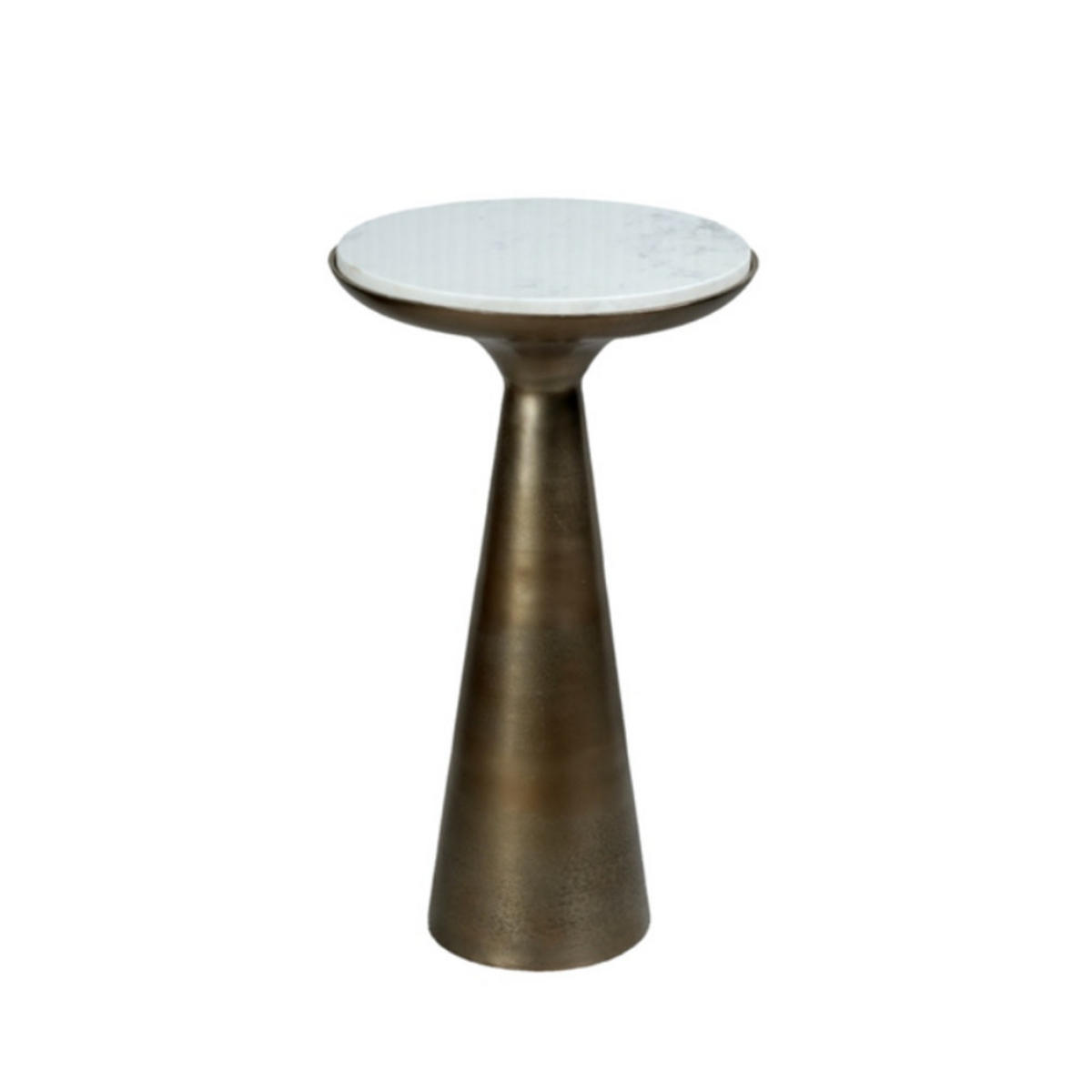 BEISTELLTISCH Sienna Large Marmor 46 cm / 46 cm Weiß - Weiß, Stein (45/45/50cm) - Villa Möbel
