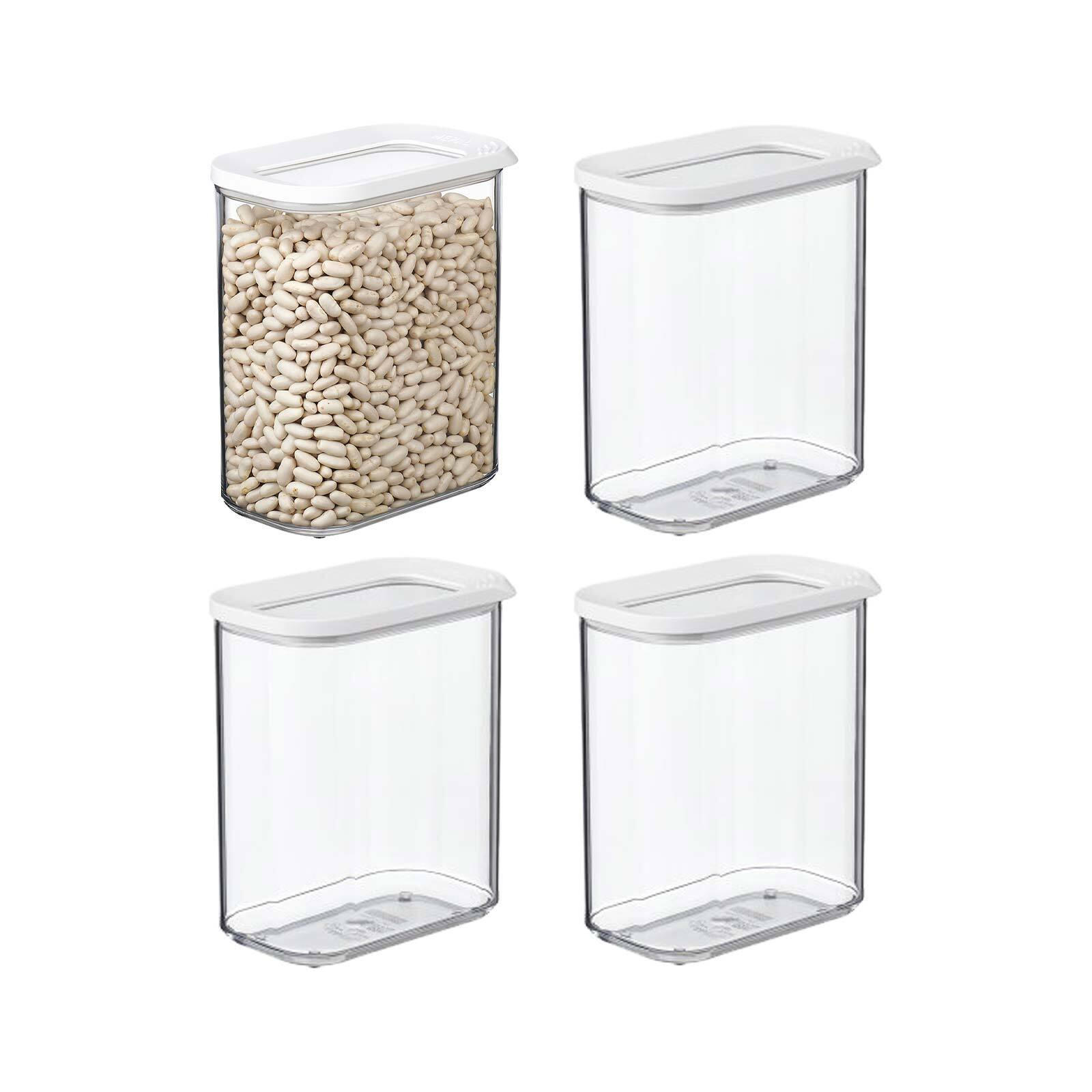 VORRATSDOSEN Modula weiß 1500 ml 4er Set - Weiß, Kunststoff (9/16.8/14.4cm) - Mepal