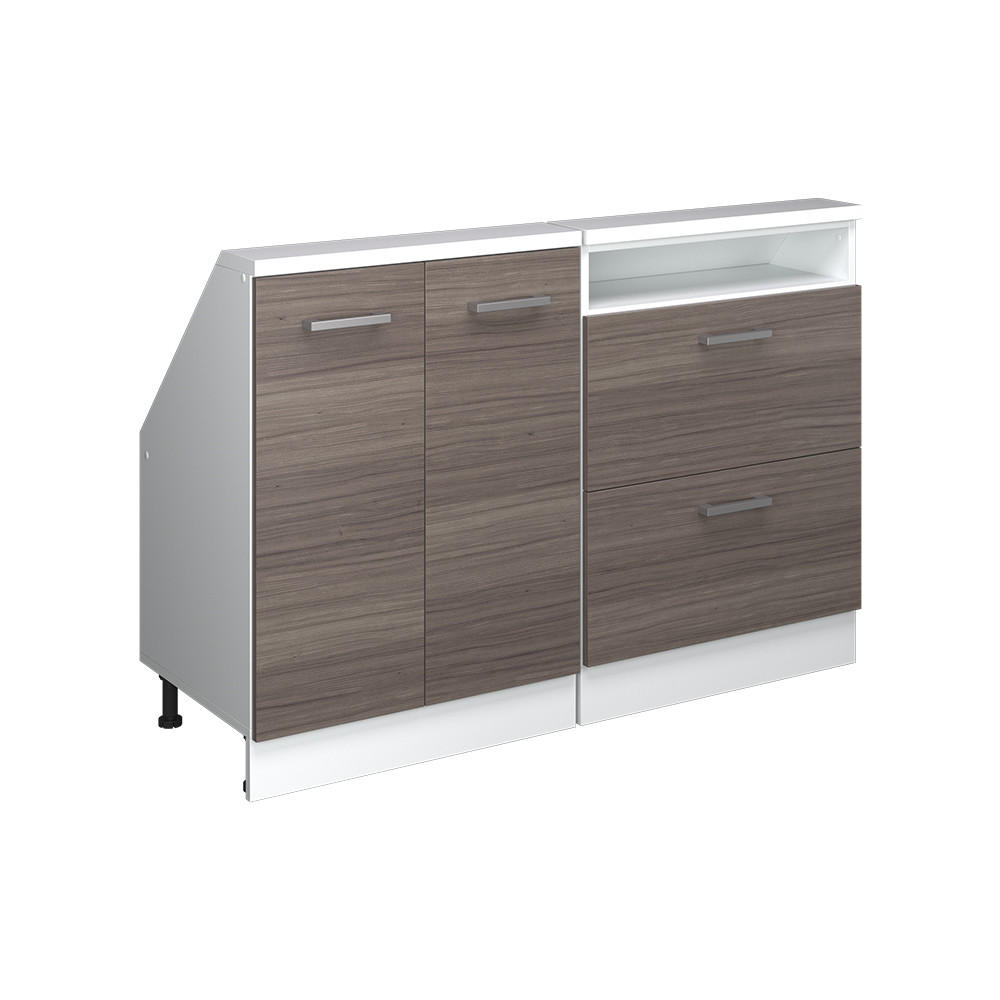 Weiß/Grau, Holzwerkstoff (120/81.6/46cm) - Vicco