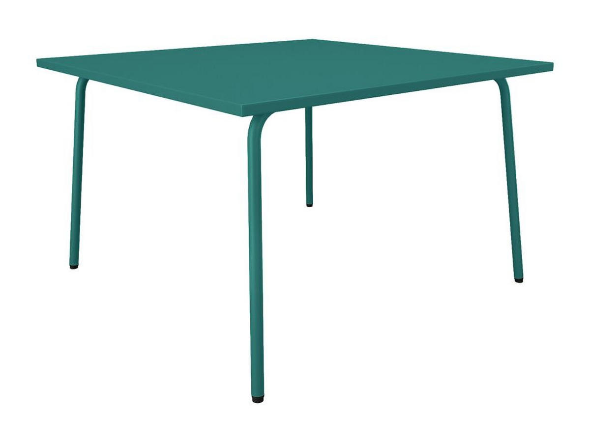 GARTENTISCH quadratisch - L. 120 cm - Metall - Blau - MIRMANDE von MYLIA - Blau, Metall (120/120/75cm) - Vente-Unique